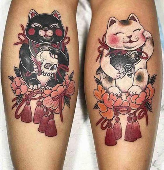 99 hình xăm mèo thần tài ở chân mang lại tài lộc bất ngờ - Genztattoo