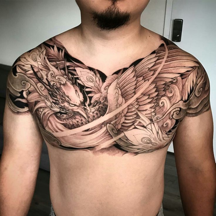 ấn tượng với mẫu tattoo full ngực cực đẹp