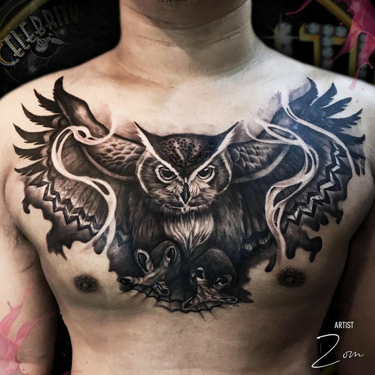 ấn tượng với mẫu tattoo kín ngực độc lạ