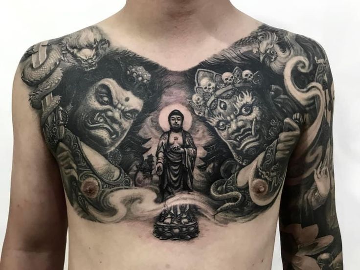 mẫu tattoo kín ngực mang ý nghĩa tâm linh