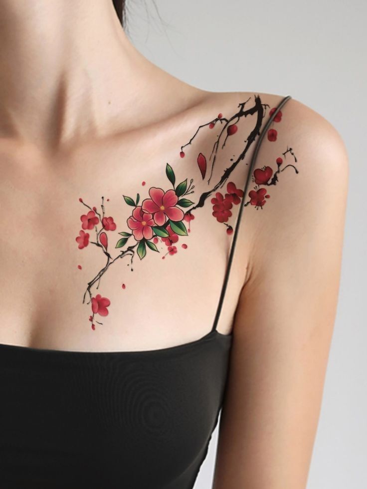 mẫu tattoo trên ngực cho nữ cực xinh