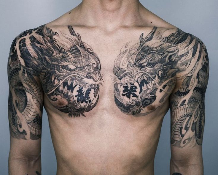 tattoo cặp rồng táo bạo cá tính