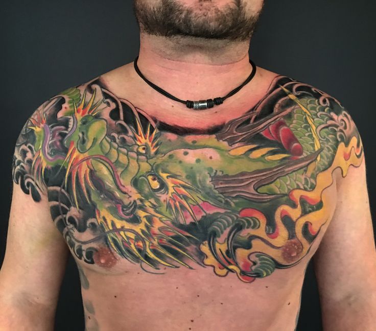 ý tưởng tattoo nghệ thuật full ngực