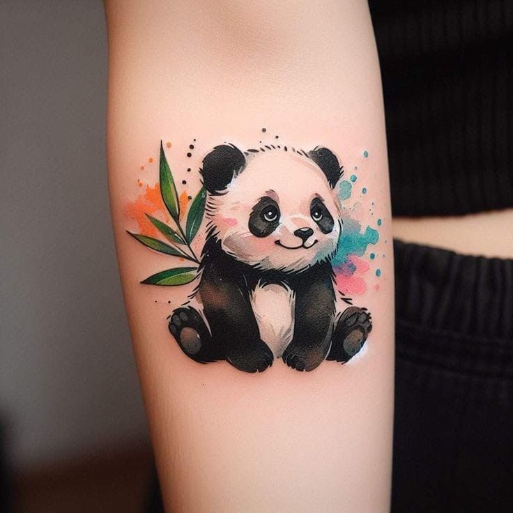 gấu trúc panda ở cẳng tay