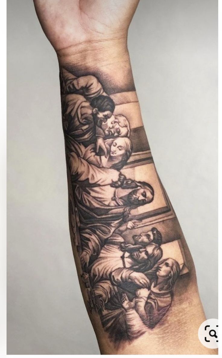 mẫu tattoo chúa giesu và các tông đồ