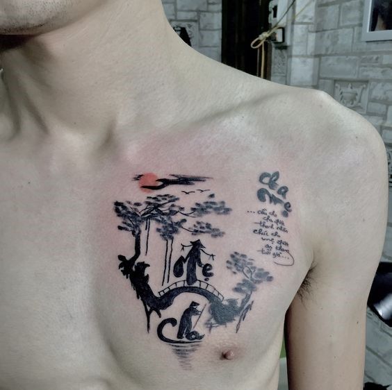 tattoo nghệ thuật thể hiện tình cảm với hai đấng sinh thành