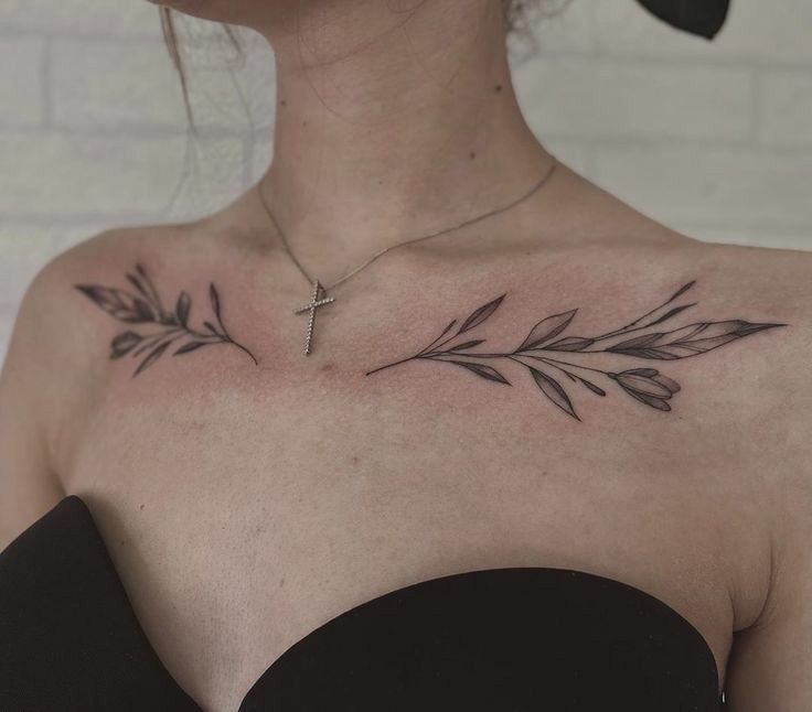 tattoo xương quai xanh phù hợp người mảnh mai