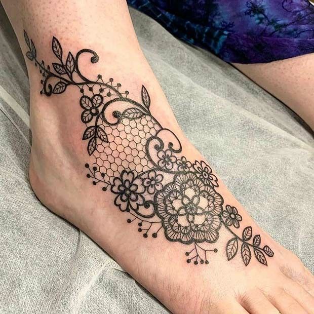 Tattoo hoa kiểu cách cho nữ