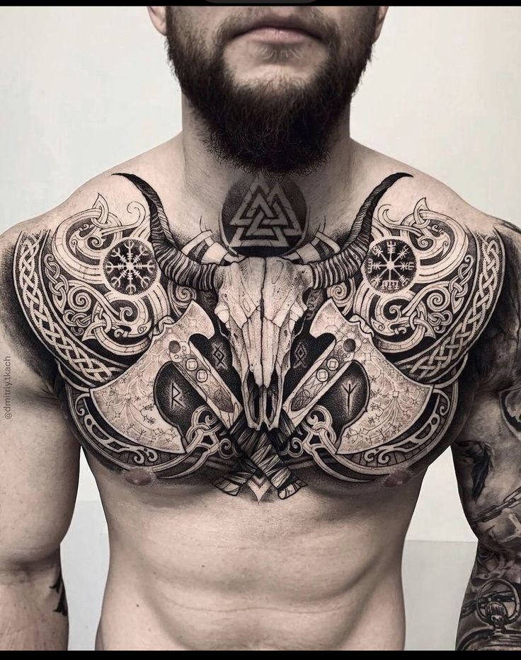 chọn tattoo mẫu full ngực độc đáo