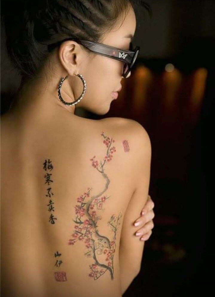 cực thu hút với kiểu tattoo chữ sau lưng