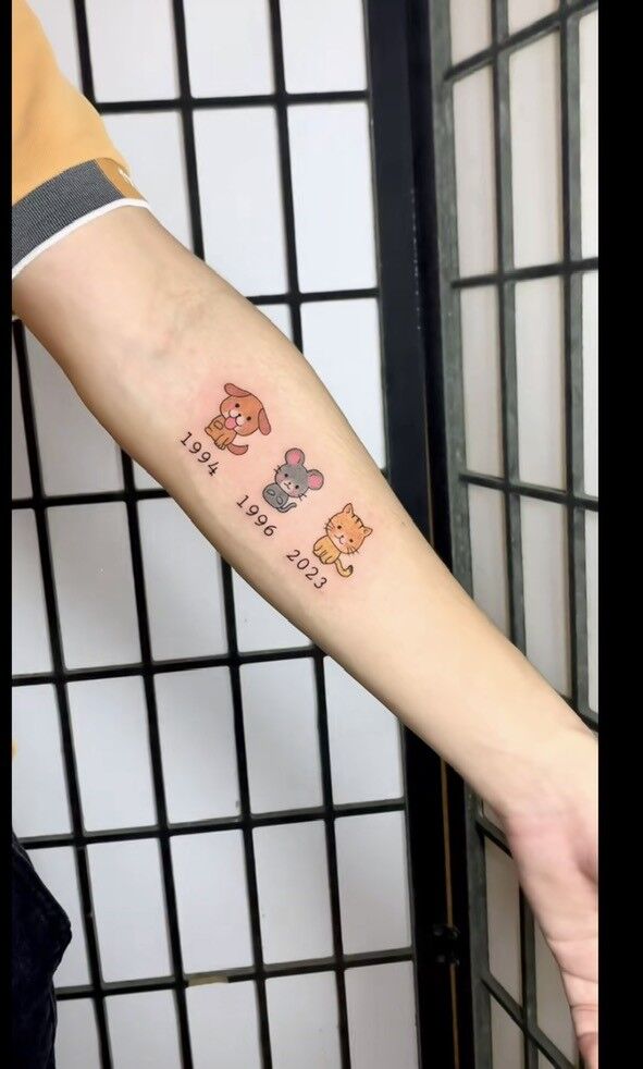 lựa chọn mẫu tattoo biểu tượng năm sinh cực cute