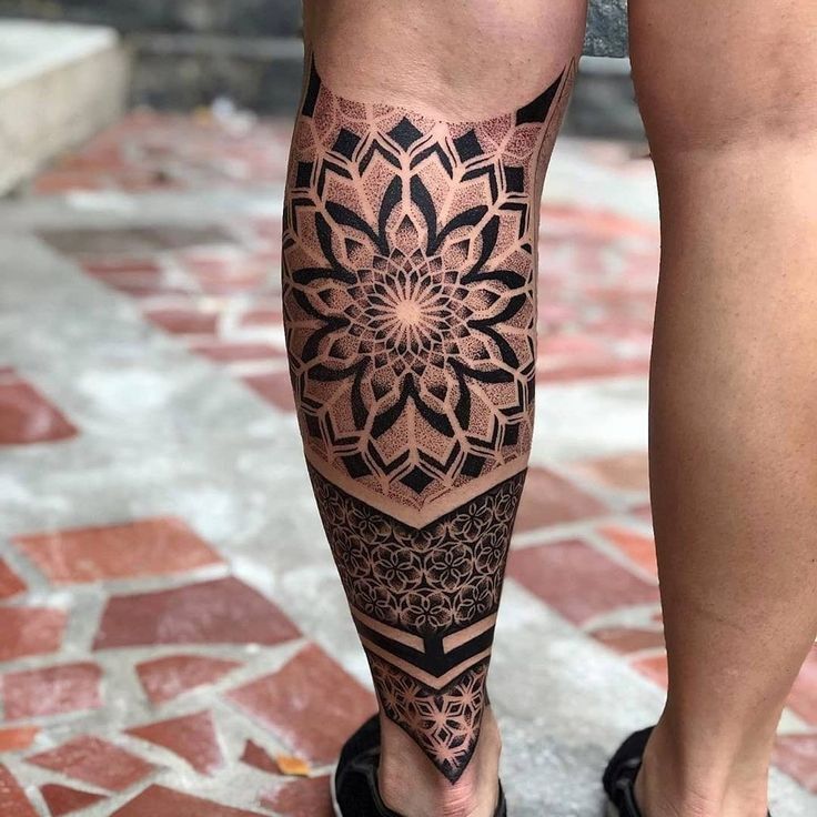 mẫu hình xăm hoa văn họa tiết Mandala