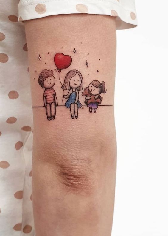 mẫu tattoo biểu tượng gia đình bên nhau