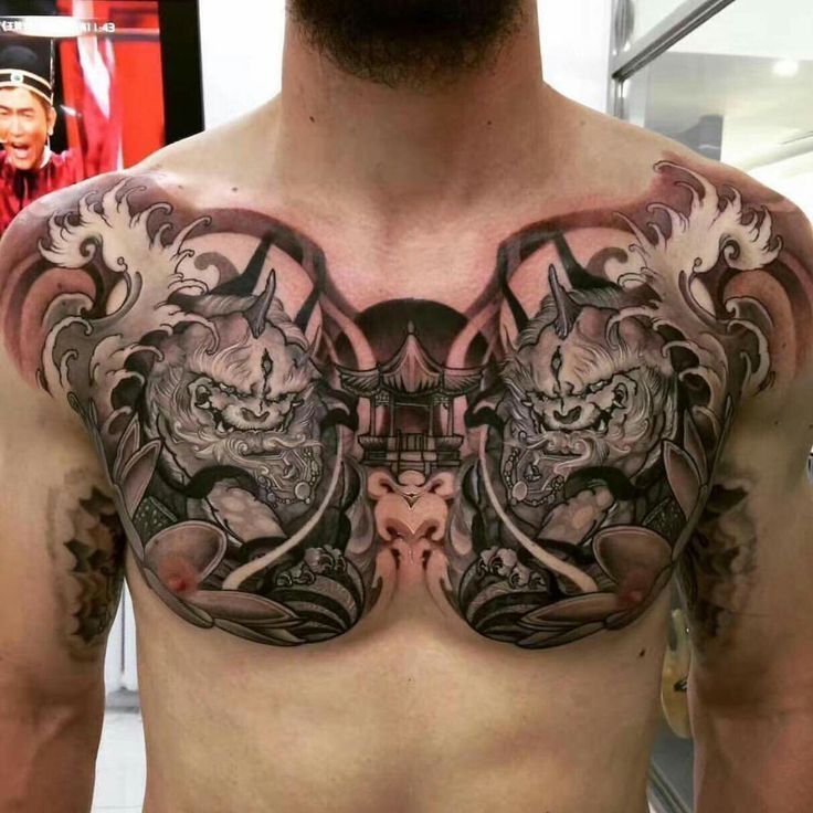 mẫu tattoo cá tính cho nam full ngực