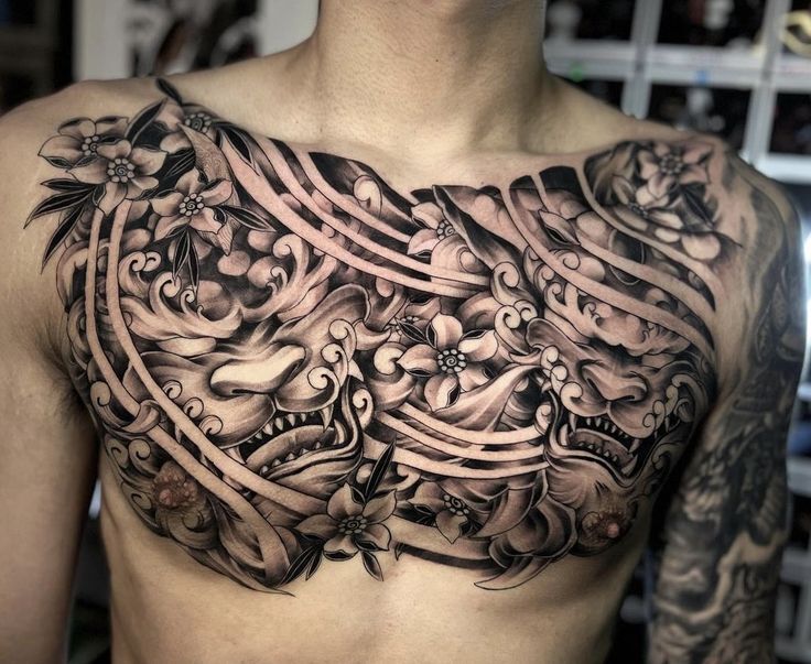 phá cách với mẫu tattoo full ngực nghệ thuật