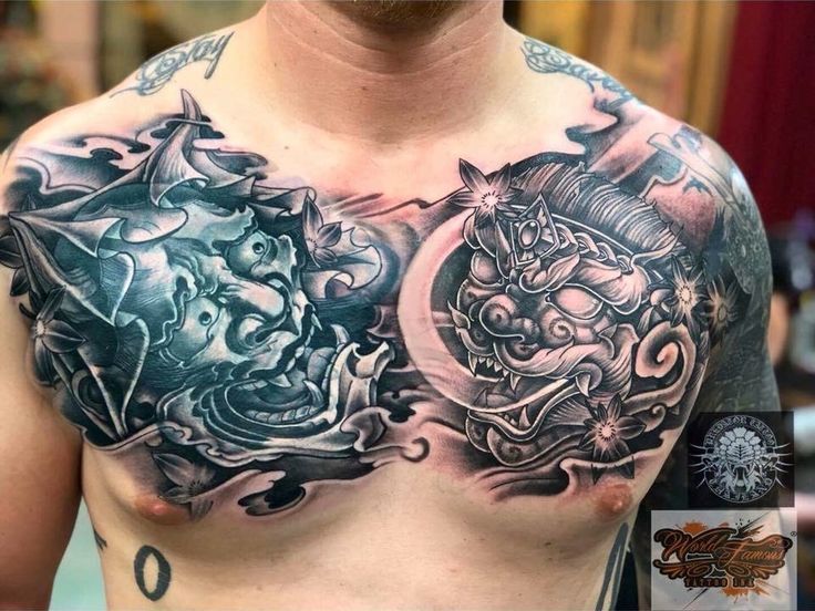 tattoo hai bên ngực mẫu siêu chất