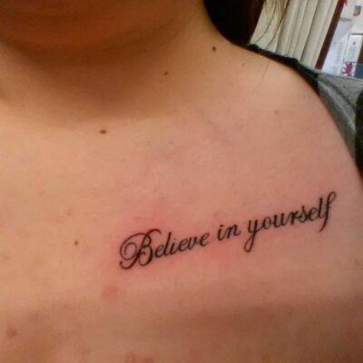 xăm chữ believe in yourself cực đẹp