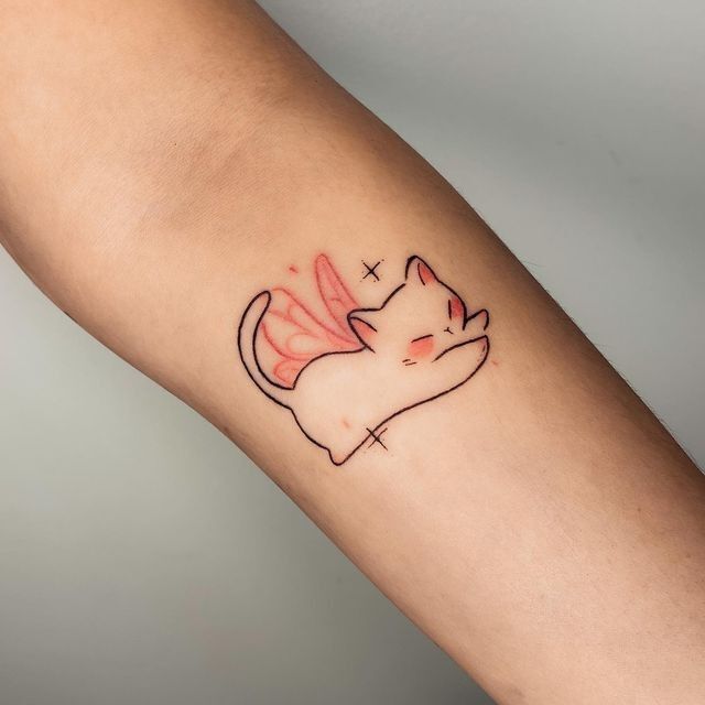 mẫu tattoo con mèo cực sáng tạo