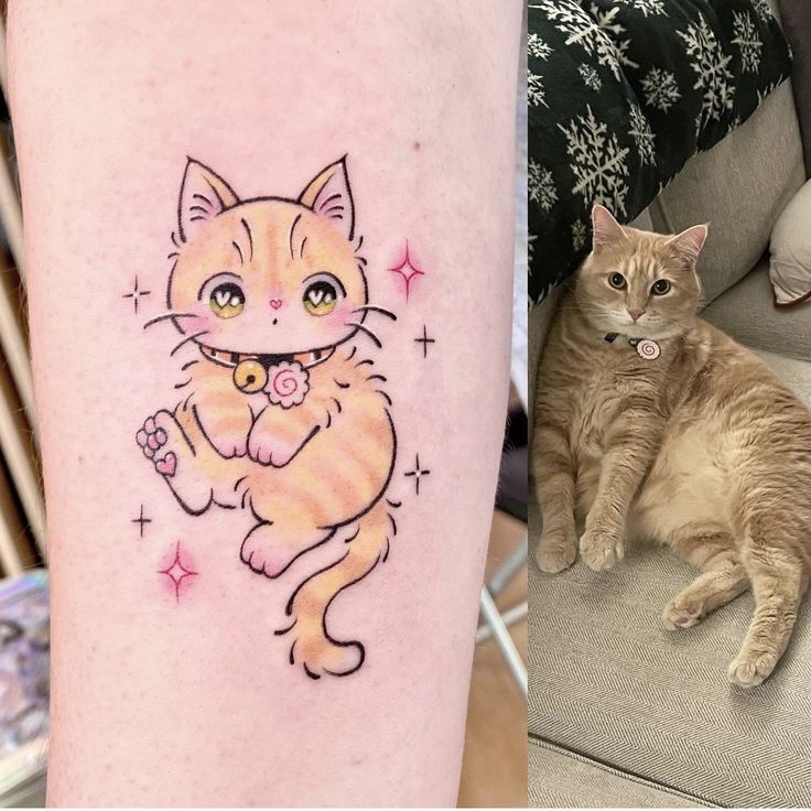 mẫu tattoo con mèo theo yêu cầu