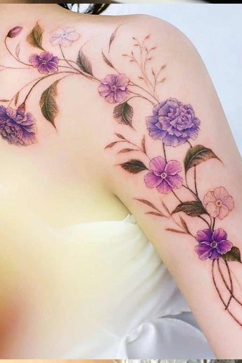 tattoo full cánh tay mẫu bông hoa cho nữ