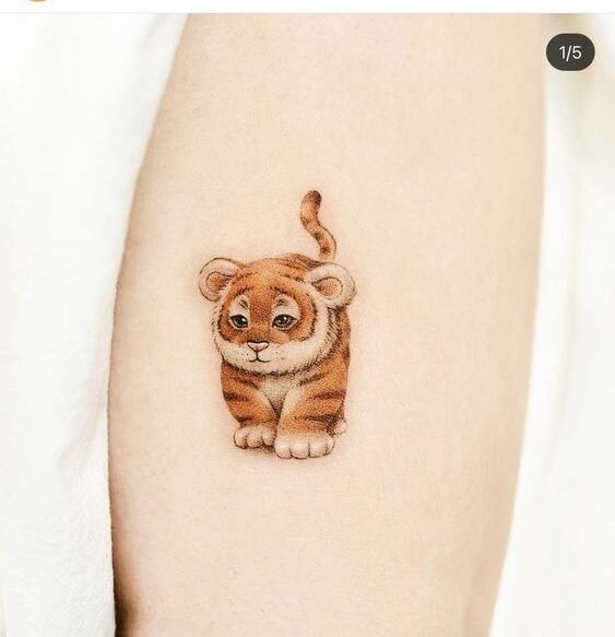 tattoo mini tuổi dần màu sắc