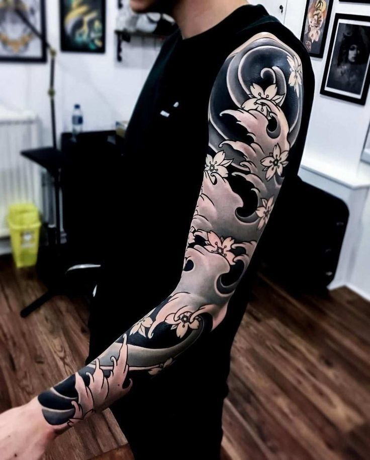 cá tính mạnh mẽ với mẫu tattoo full tay