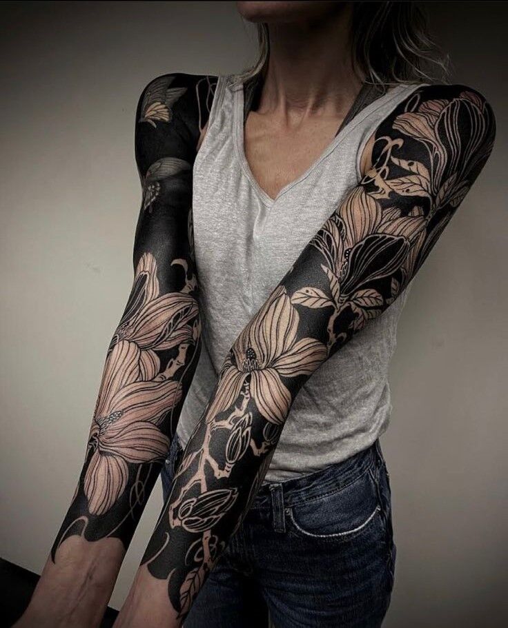 đẹp ấn tượng với mẫu tattoo kín tay