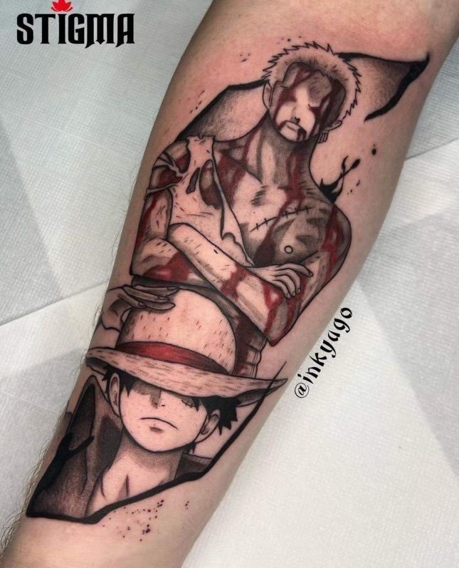 hình xăm luffy siêu đẹp cho nam