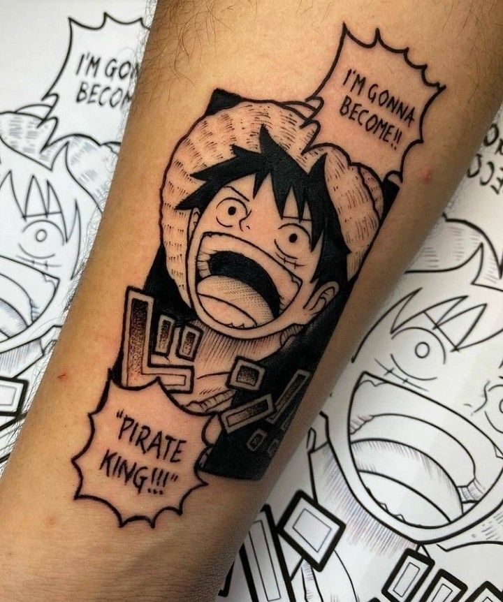 hình xăm luffy siêu tinh tế