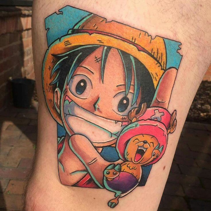 hình xăm nhân vật luffy hoạt hình của Nhật