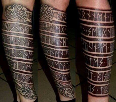 bí ẩn với mẫu tattoo cẳng tay kiểu chữ viết rune